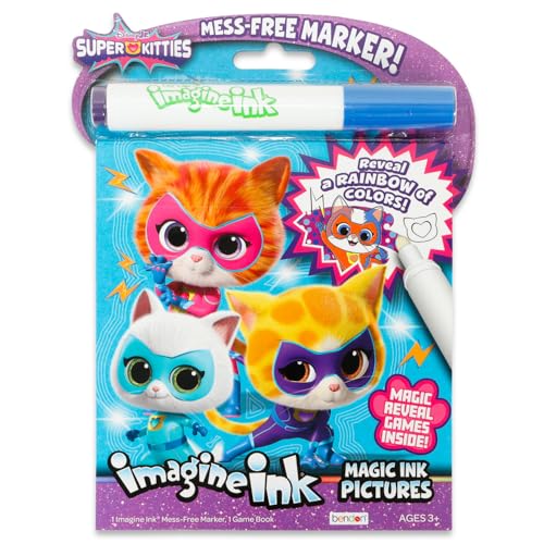 Super Kitties Imagine Ink Super Kitties Coloring Book Imagine Ink Kitty Color Book Superhero Cat Coloring Super Kitties Activity Books Mess Free Marker Officially Licensed